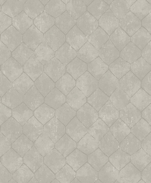 Rauta Silver Hexagon Tile Wallpaper (Set of 2)