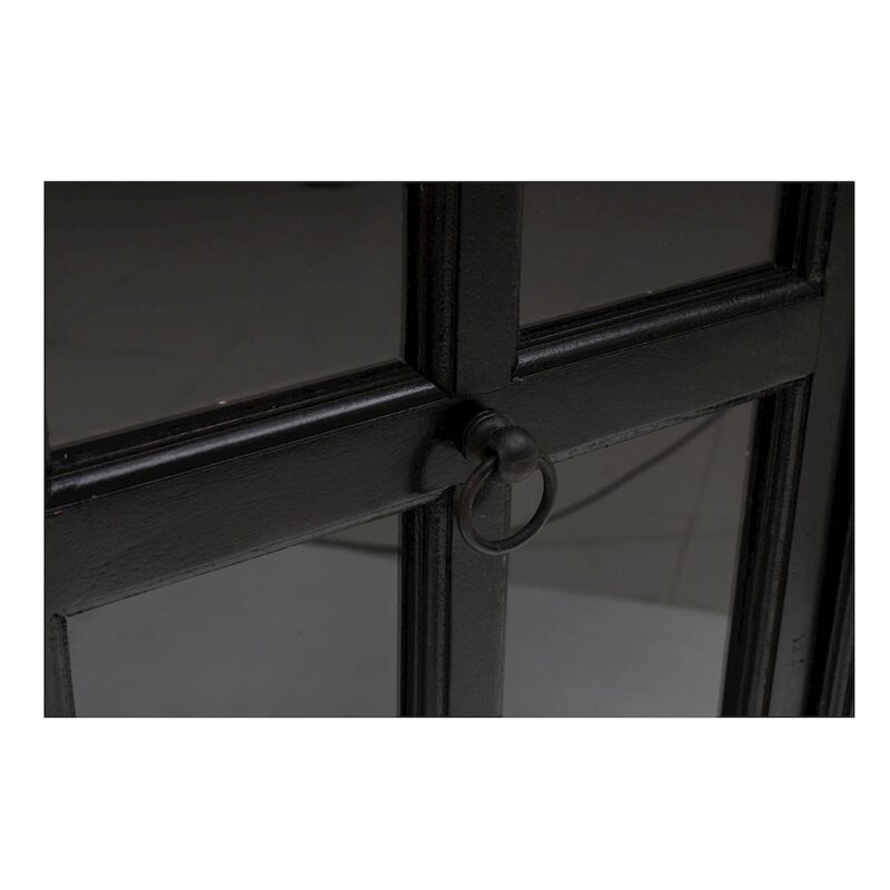 Aspen Glass Cabinet in Dark Brown