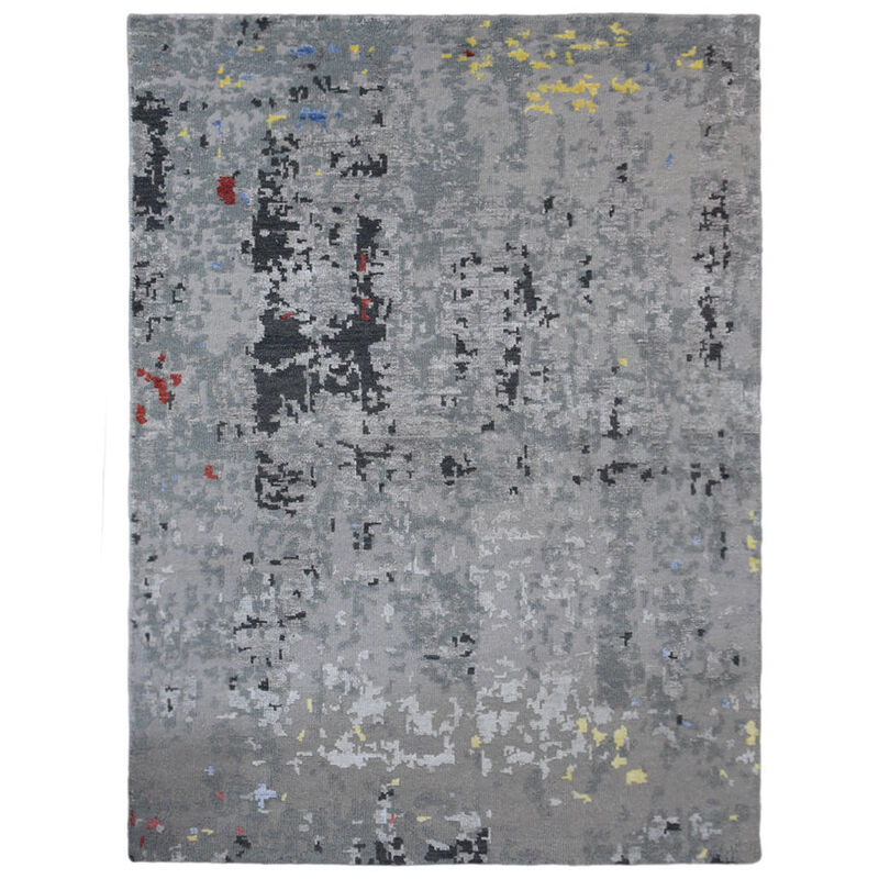 Rugsotic Carpets Hand Knotted Bamboo Silk & Wool Size Area Rug Abstract Size NWS121 image number 0
