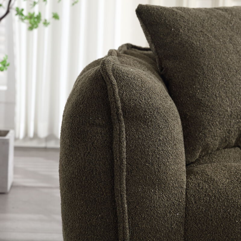 Merax Chenille Lazy Bean Bag Loveseat for Living Room.