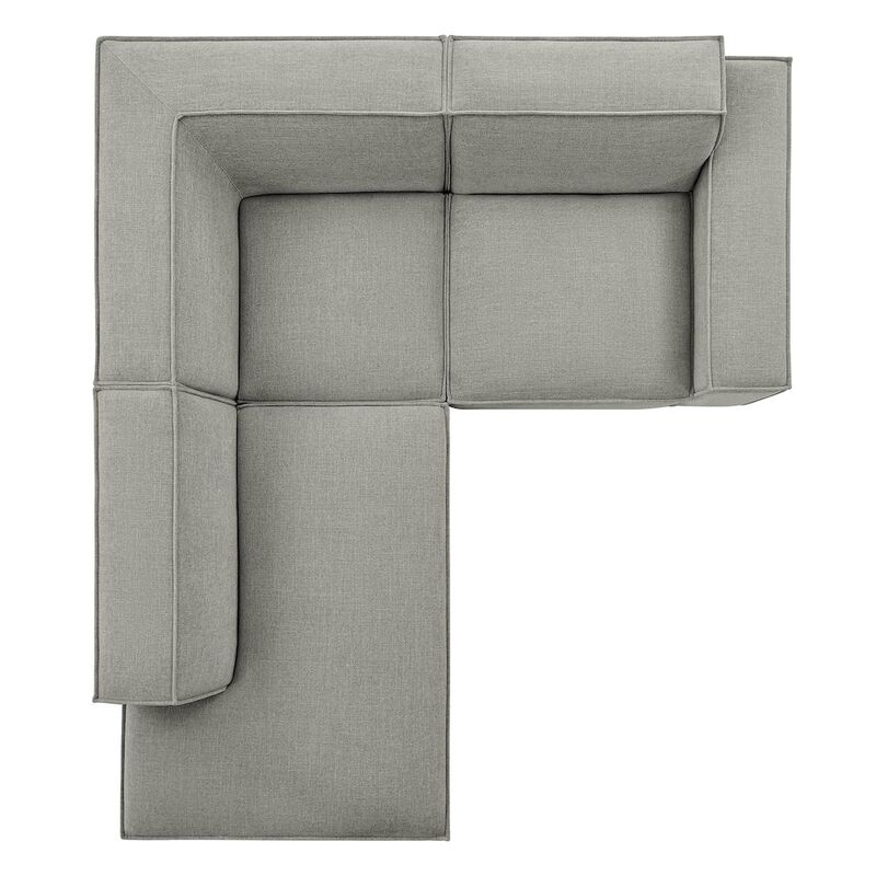 Restore 3-Piece Performance Fabric Upholstered Modular L-Shaped Sectional Sofa image number 6