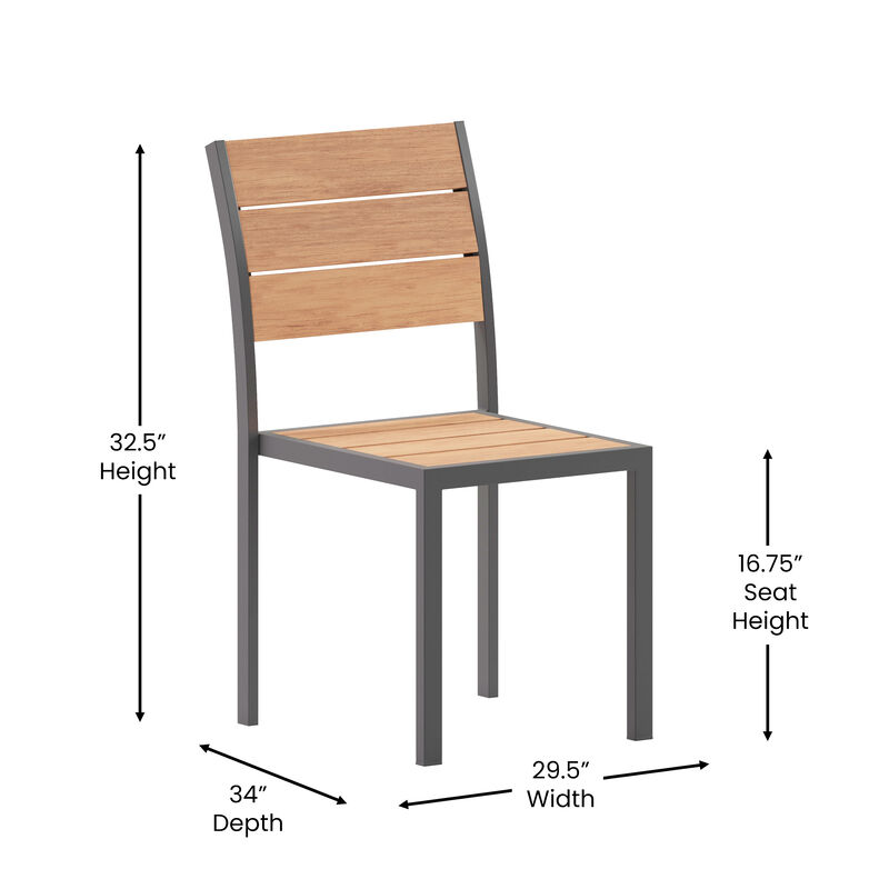 Faux Teak Restaurant Chairs