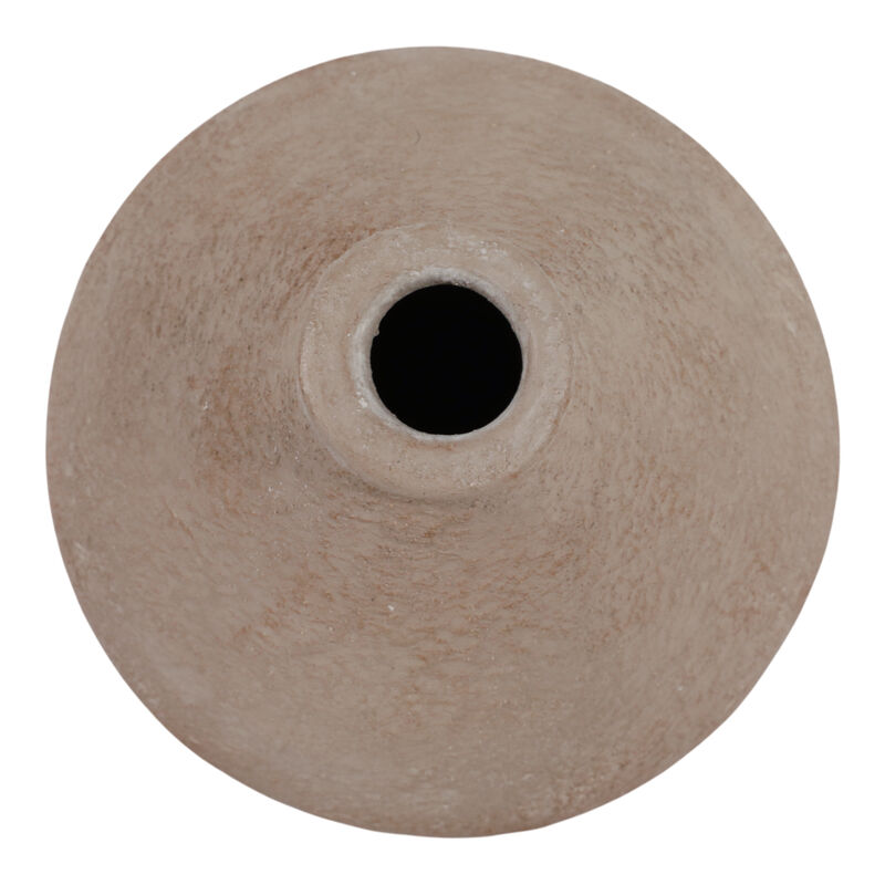 9x8" Rounded Terracotta Vase, Brown image number 4