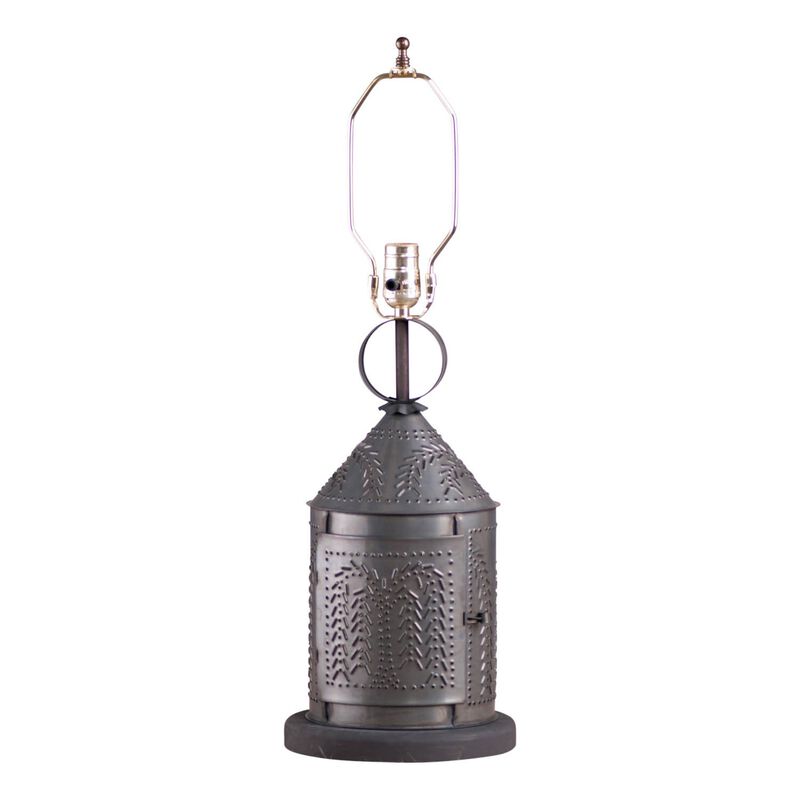 Irvins Country Tinware Fireside Lamp Base With Willow In Kettle Black image number 0