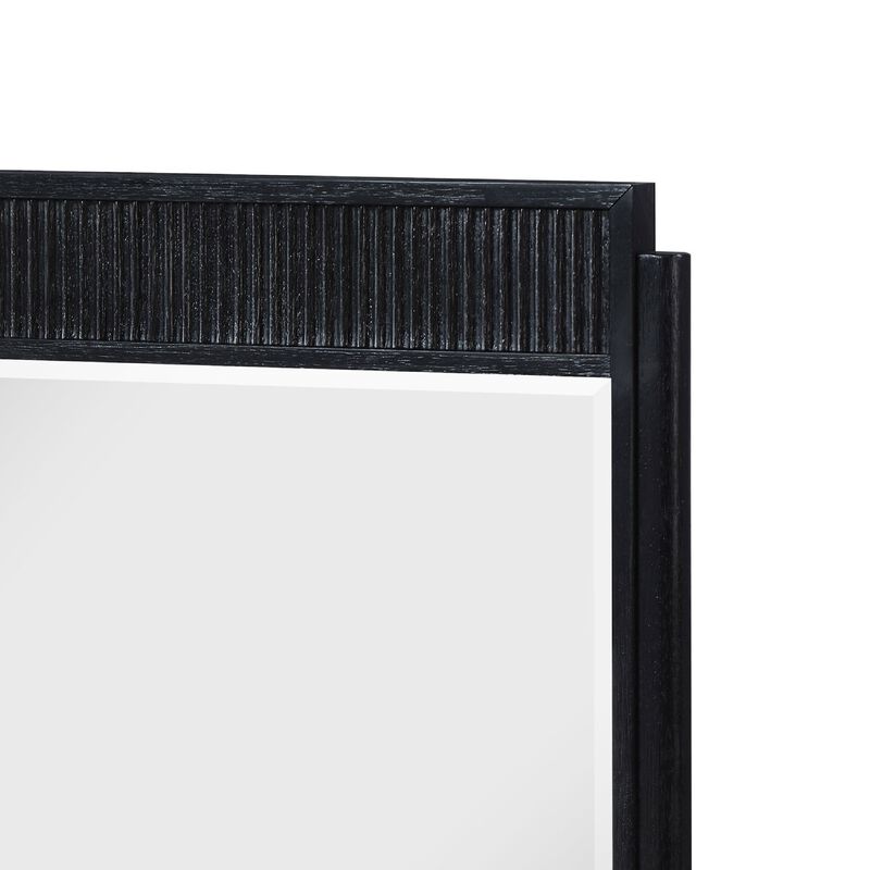 Jack Dresser Mirror, Black Wood, Molded Frame Design, 36 Inch image number 3