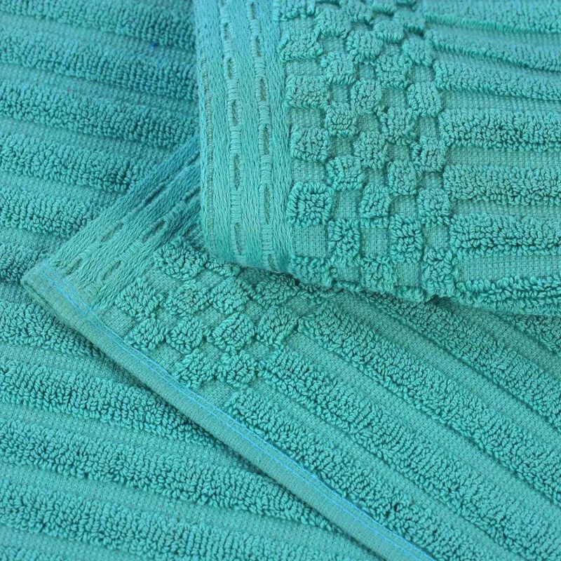 2-Piece Cotton Ribbed Bath Towel Set &ndash; Plush and Quick-Dry image number 3