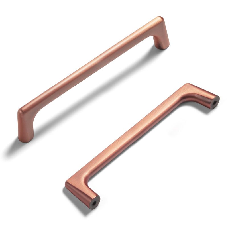 Goo-Ki Brushed Copper Cabinet Pulls with 5''Hole Centers, Zinc Alloy Cabinet Handles for Dresser,Wardrobe,Cupboard- 24 Pack