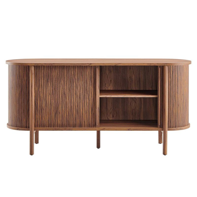 Modway Cadence 63 Inch Fluted Sideboard - Versatile Buffet Stand - Modern TV Console - Credenza with Storage - Entryway Cabinet - High TV Stand image number 6