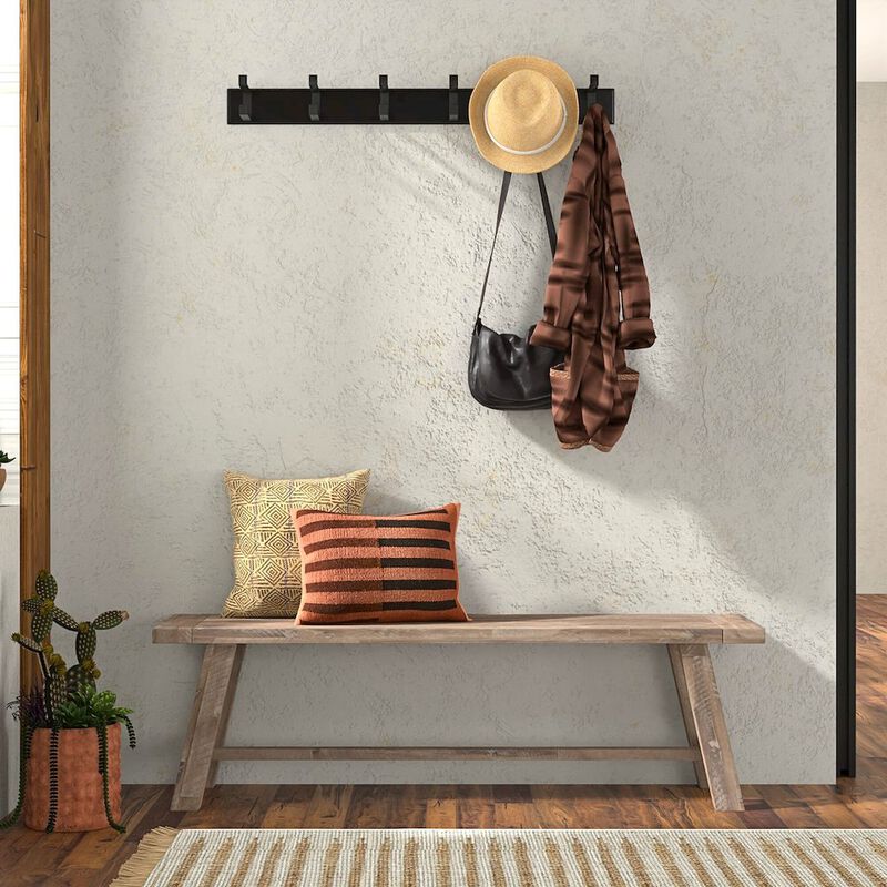 Alpine Furniture Newberry Bench, Weathered Natural image number 1