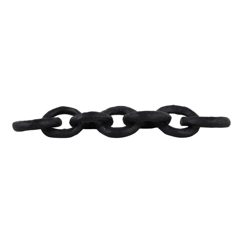 24x5" Paper Mache Chain Link Object, Black image number 0