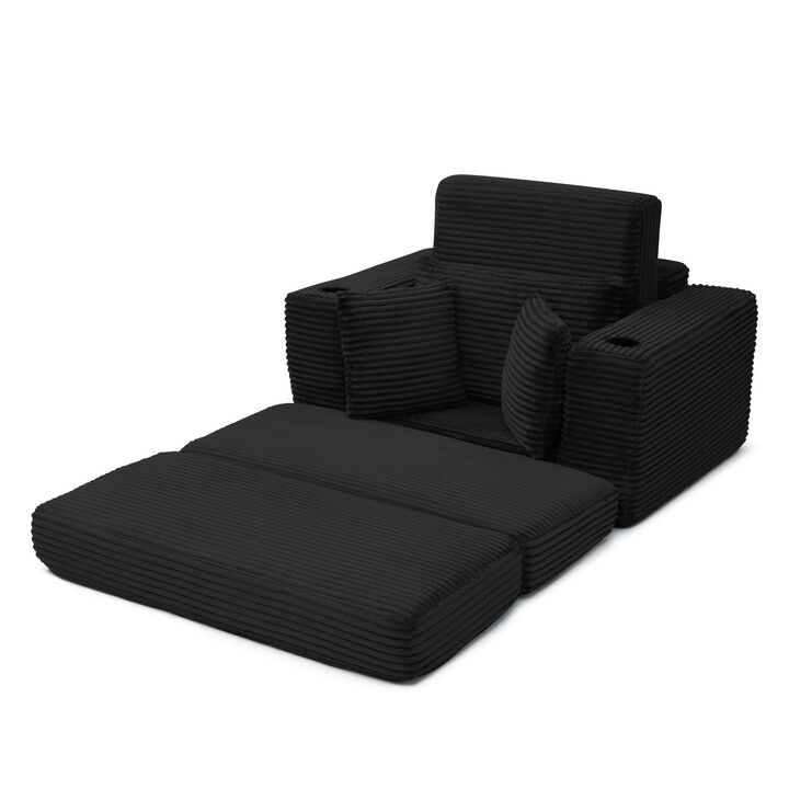 Merax Boneless Chaise Lounge Chair Indoor-Oversized Cloud-Like Cozy Comfy Modular