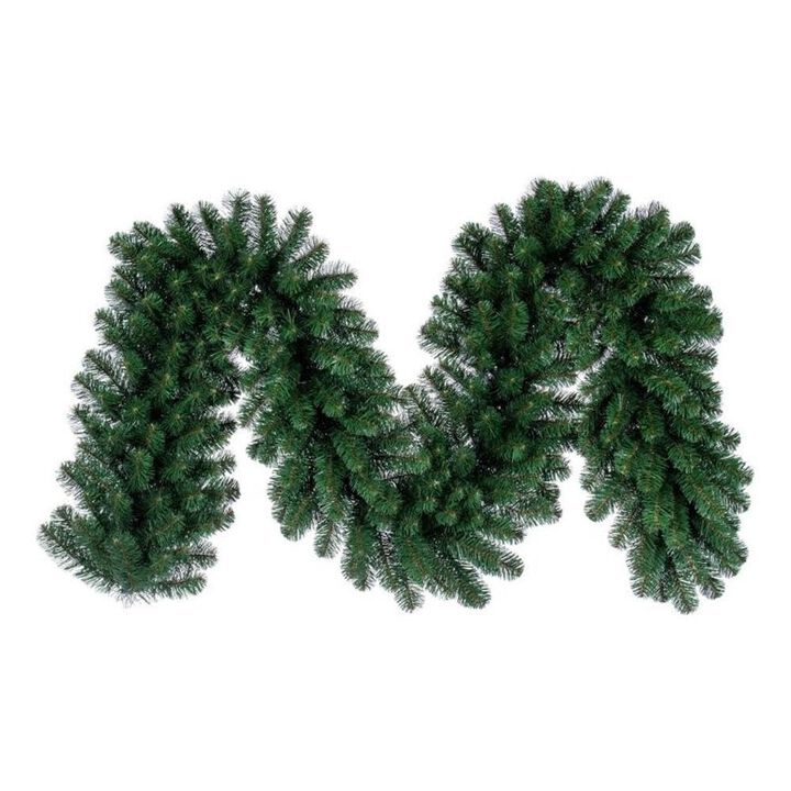 Vickerman 9' Grand Teton Artificial Christmas Garland - Unlit - Lifelike Indoor/Outdoor Seasonal Decor - Garland for Mantle or Staircase