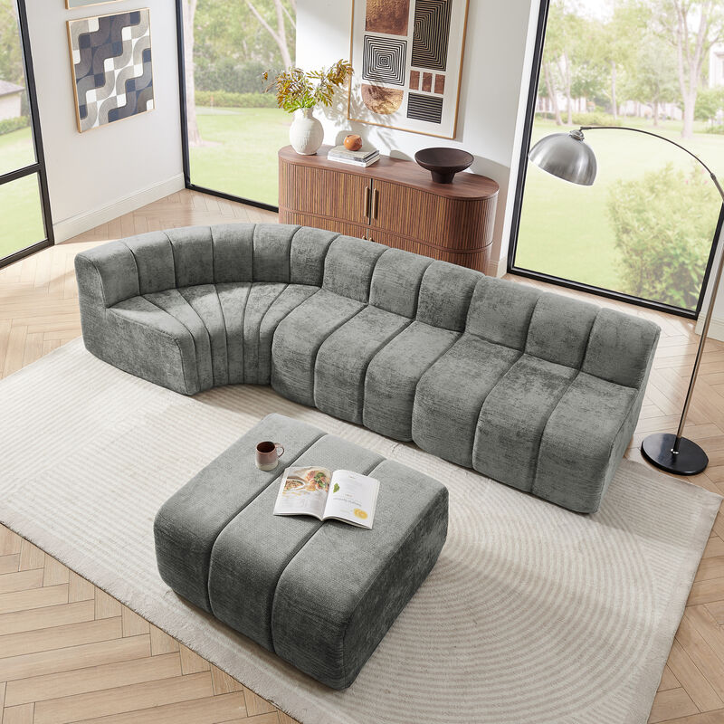 Cepska Semi-Curved Modular Sectional Sofa image number 4