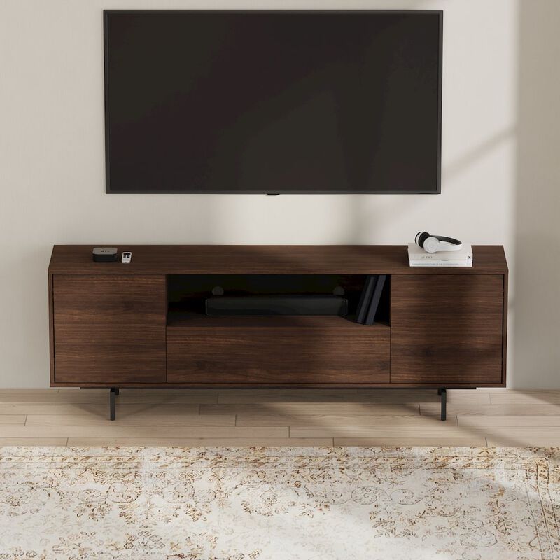 Comfort Pointe Avichi Walnut Laminate 3 Door TV Console