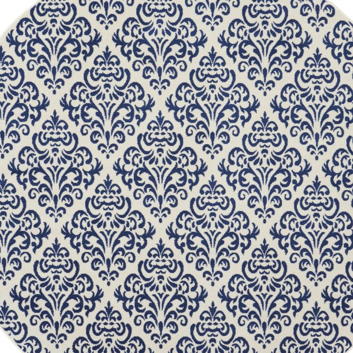 HomeRoots Ogee Distressed Non Skid Area Rug