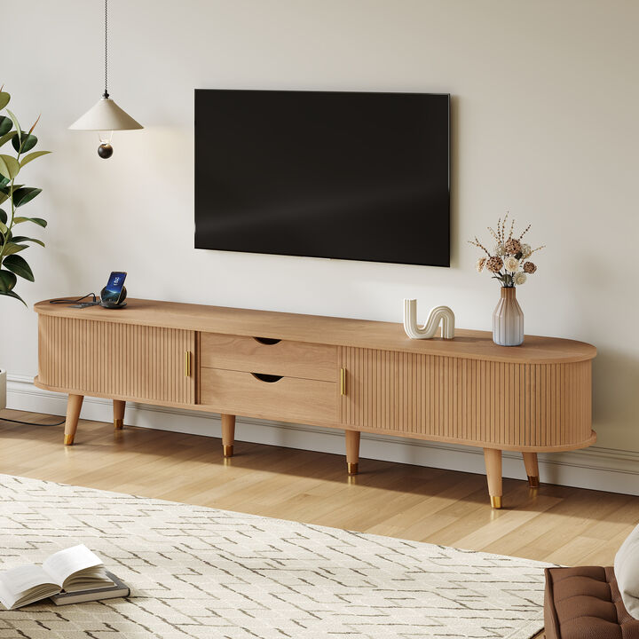 Glucub Oval Fluted TV Stand