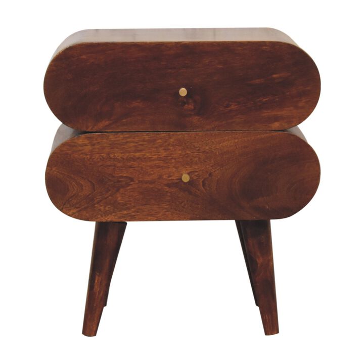 Artisan Furniture Solid Wood Bubble Chestnut Bedside