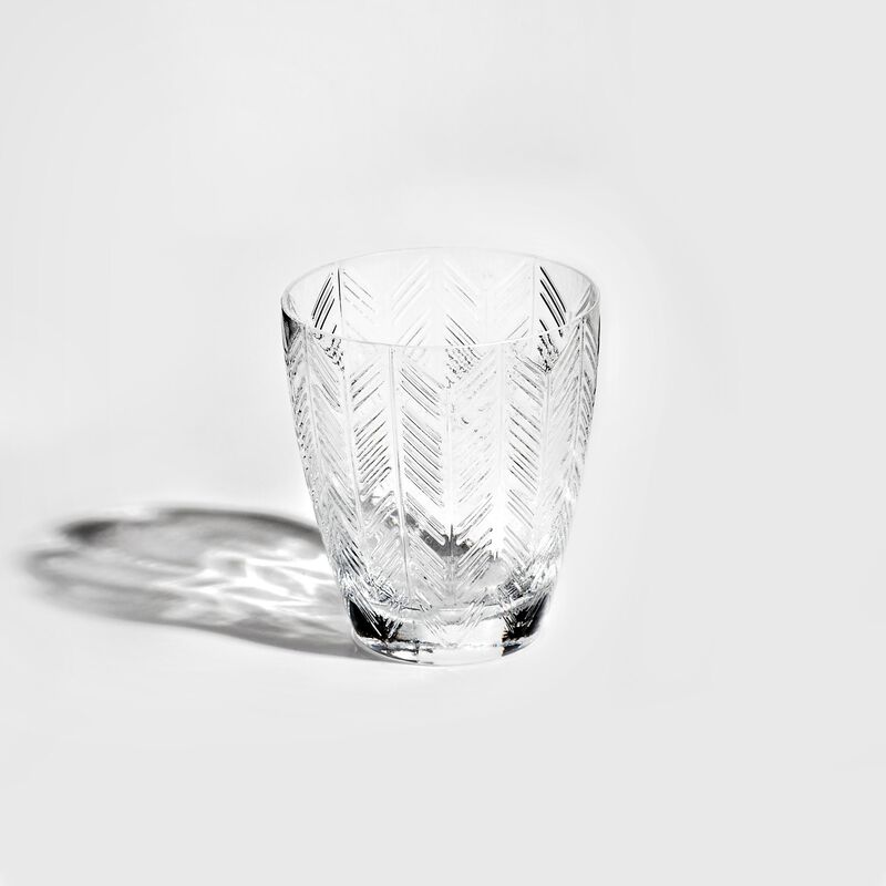 Wine Glasses ZIG ZAG GLASS Transparent Set of 6, diam. 3.23", H 3.74" image number 1