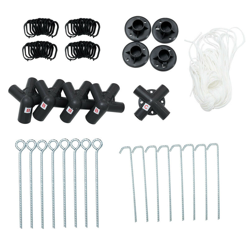 Outdoor Patio Gazebo with Insect Netting and Ventilated Double-Tier Roof