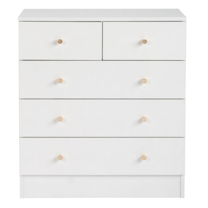 Simple Modern 5-Drawer Dresser, Compact Storage Cabinet for Bedroom or Home
