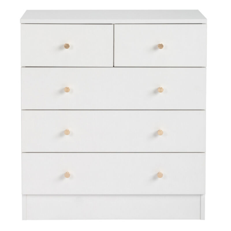 Simple Modern 5-Drawer Dresser, Compact Storage Cabinet for Bedroom or Home