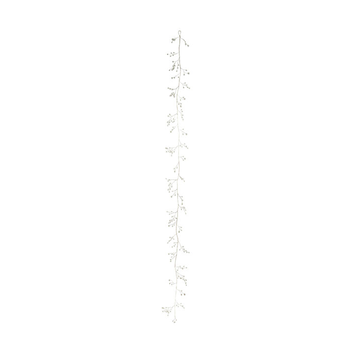 Acrylic Crystal and Faux Pearl Garland, Natural