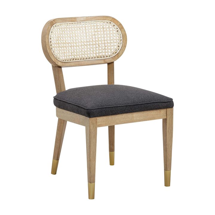 Casafoyer Cosette Black Performance Linen Dining Chair