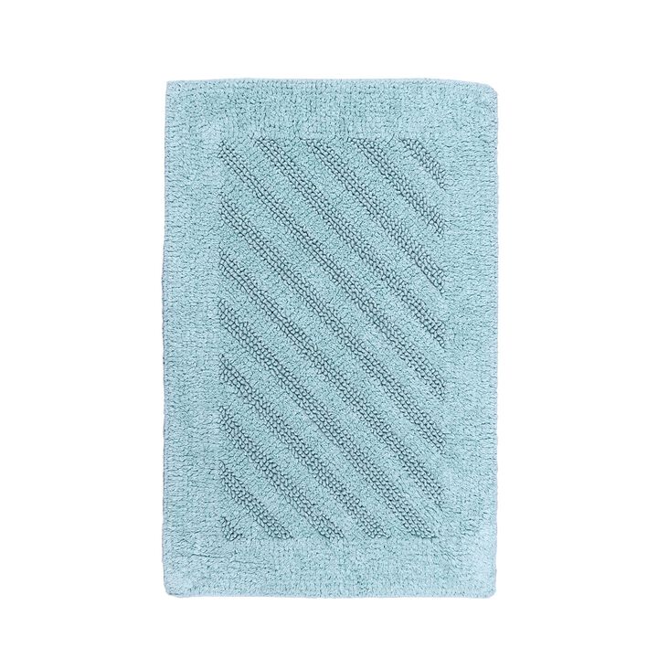 Knightsbridge Shooting Star 220 GSF Reversible Bath Rug 24 x 40 - Light Blue