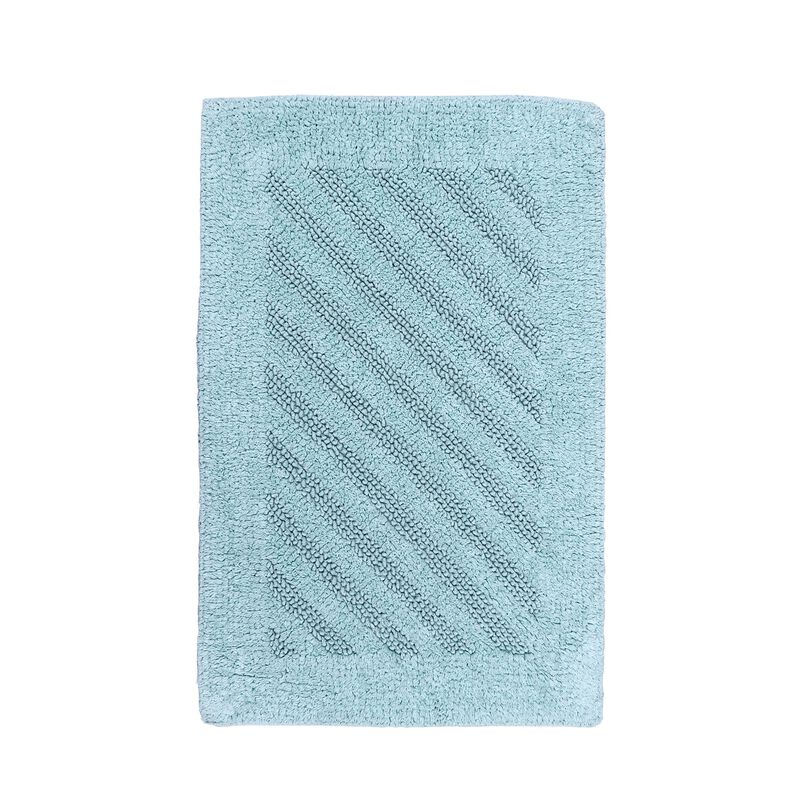 Knightsbridge Shooting Star 220 GSF Reversible Bath Rug 24 x 40 - Light Blue