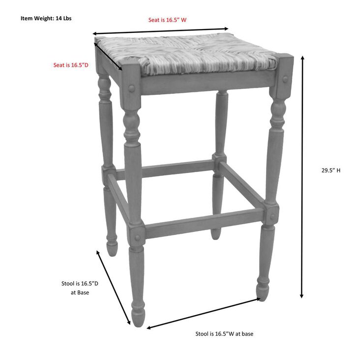 Carolina Living Hawthorne 29 Barstool - Walnut