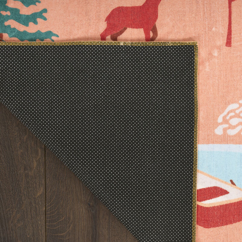 HomeRoots 5' X 7' Orange Indoor Outdoor Area Rug image number 5