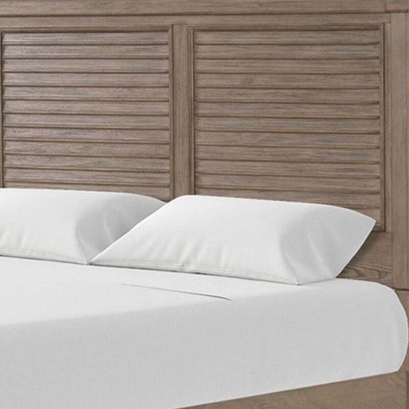 Queen Bedroom Set, Gray, Dark Bronze Wood, 2 Piece Set with Nightstand image number 3