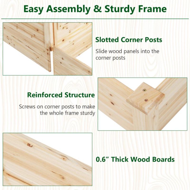 Hivvago Raised Garden Bed with Trellis