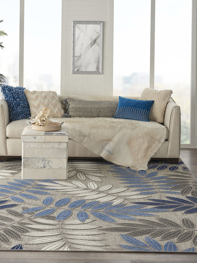 Aloha ALH18 Gray/Blue 6' x 9' Rug