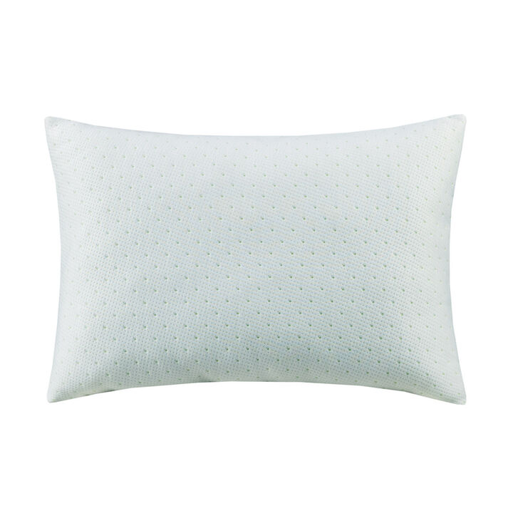 Gracie Mills Lynne Solid Shredded Memory Foam Pillow with Bamboo Blend Cover