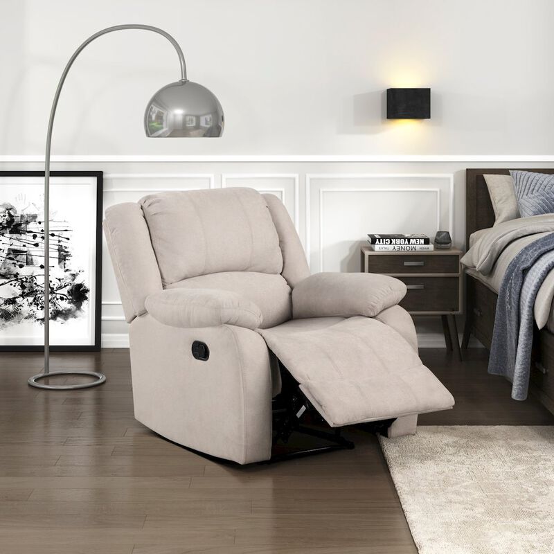 Lexicon Fairview Textured Manual Recliner in Oatmeal