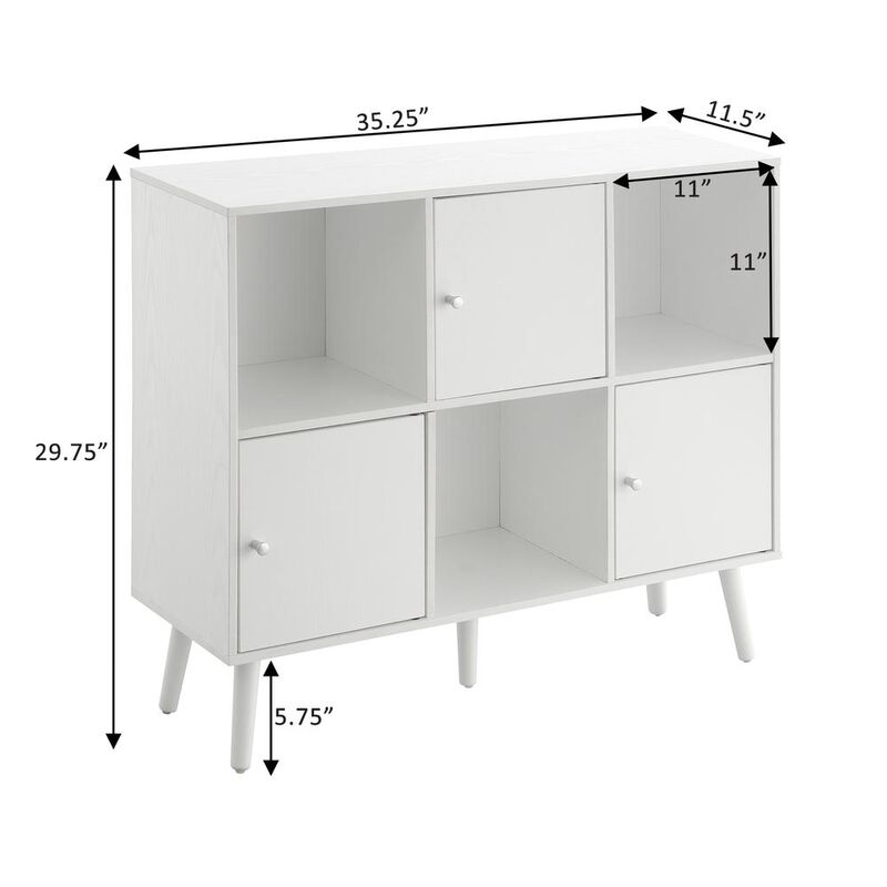 Convience Concept, Inc. Xtra Storage 3x2 3 Door Cabinet Console Table