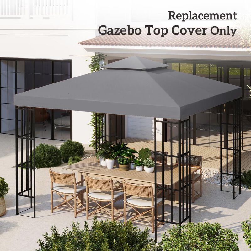 Hivvago 9.84' x 9.84' Gazebo Replacement Canopy Top Only image number 6