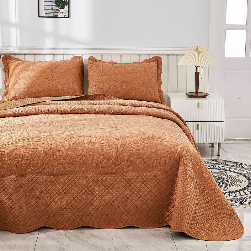 MarCielo 100% Cotton Oversized Bedspread Quilt Set T