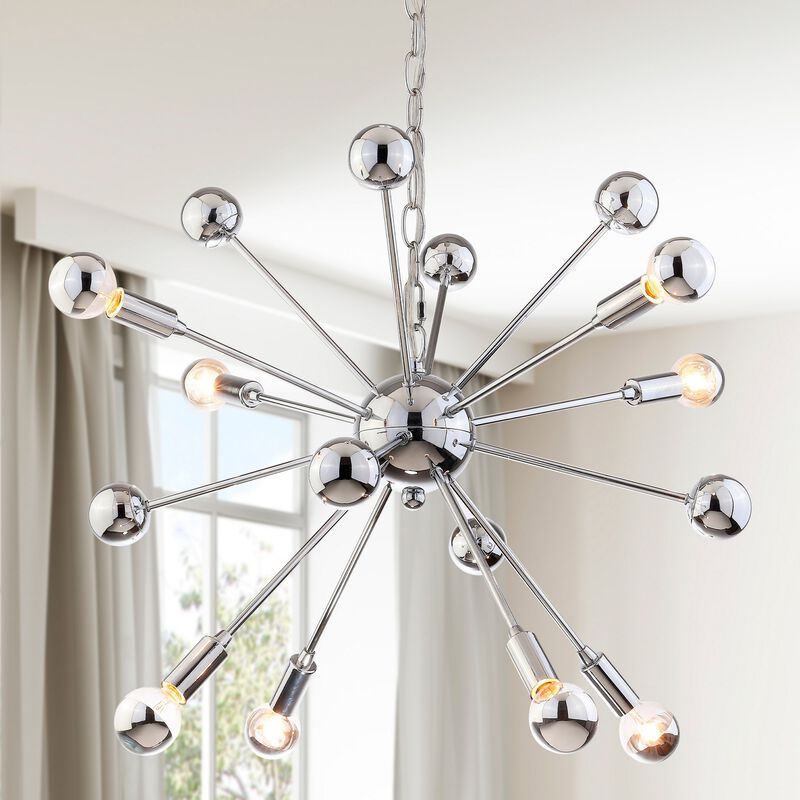 Glenn Metal Sputnik-Style LED Chandelier