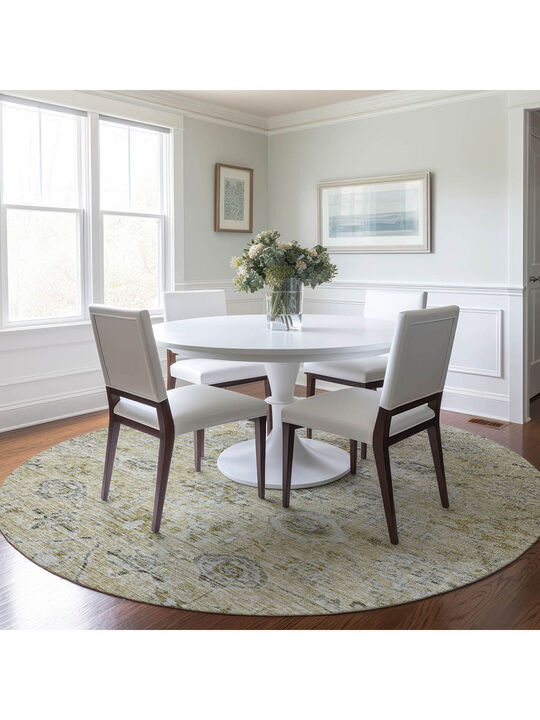 Solace SL10 Beige 8' Round Rug