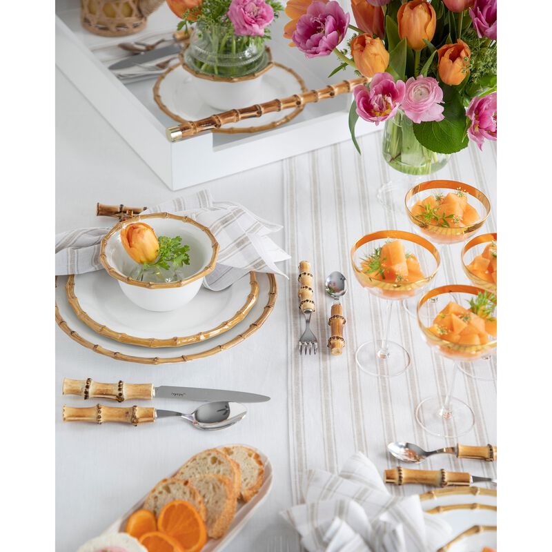 Solino Home Capri Ticking Stripe 100% Linen Table Runner &ndash; Handcrafted, Machine Washable, Perfect for Holiday and Everyday Dining