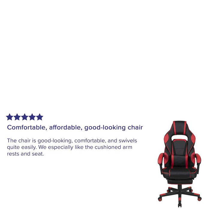 Flash Furniture X40 Gaming Chair Racing Computer Chair - Black/Purple