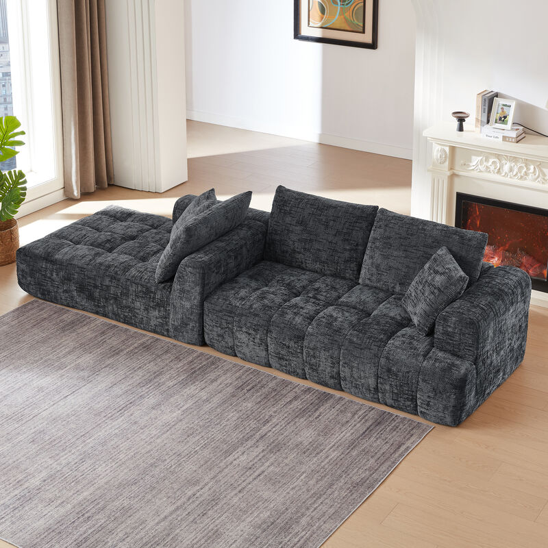 Criki Chenille L-Shape Sectional Sofa image number 5
