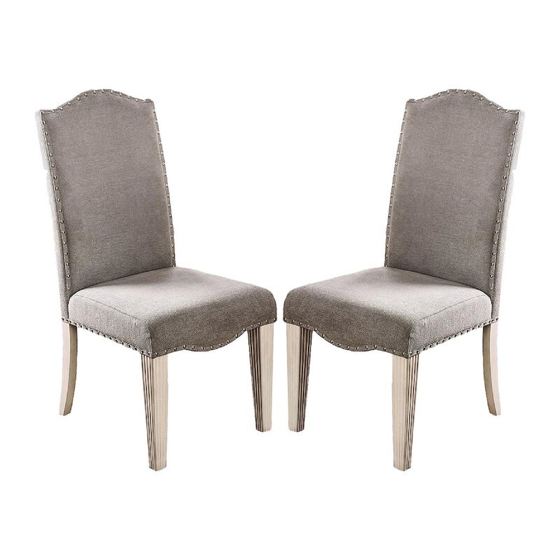 Simple Relax Dining Chair, Gray, Antique White Set of 2 image number 0