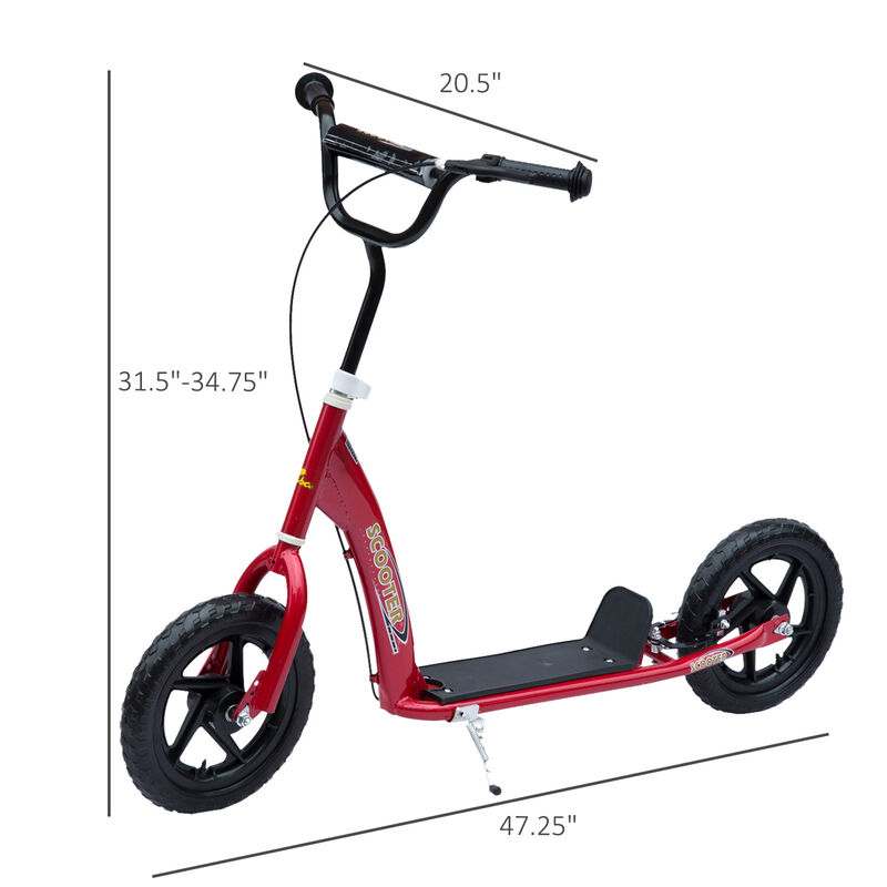 BreeBe Kick Scooter with Adjustable Height Handlebar, Non-slip Footplate, Big Wheels, Rear Brake image number 2