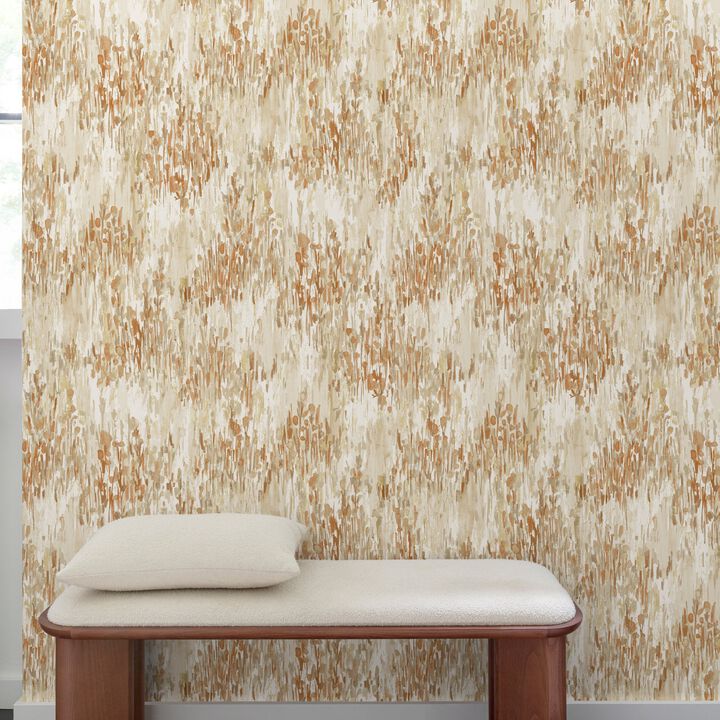 Inia Ethnic All-over Orange Wallpaper INA82802