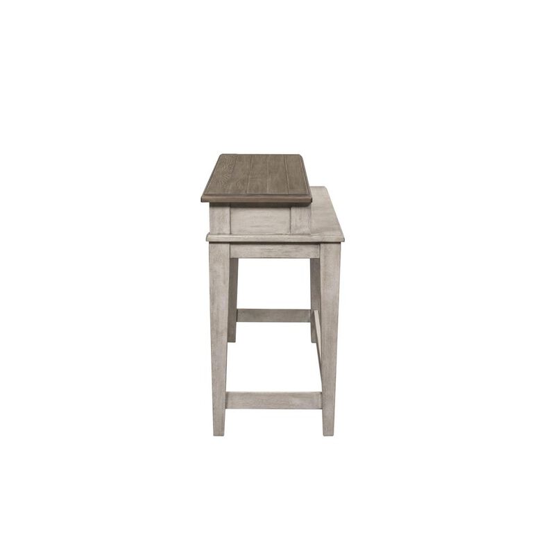 Liberty Furniture Heartland Console Bar Table in Antique White w/ Tobacco Top image number 3