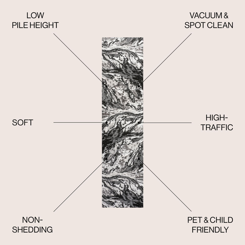 Swirl Marbled Abstract Area Rug