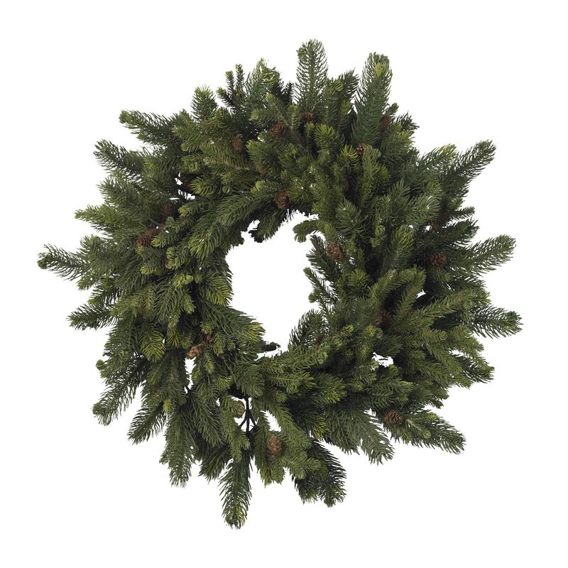 Nearly Natural 22-in Pine & Pinecone Wreath